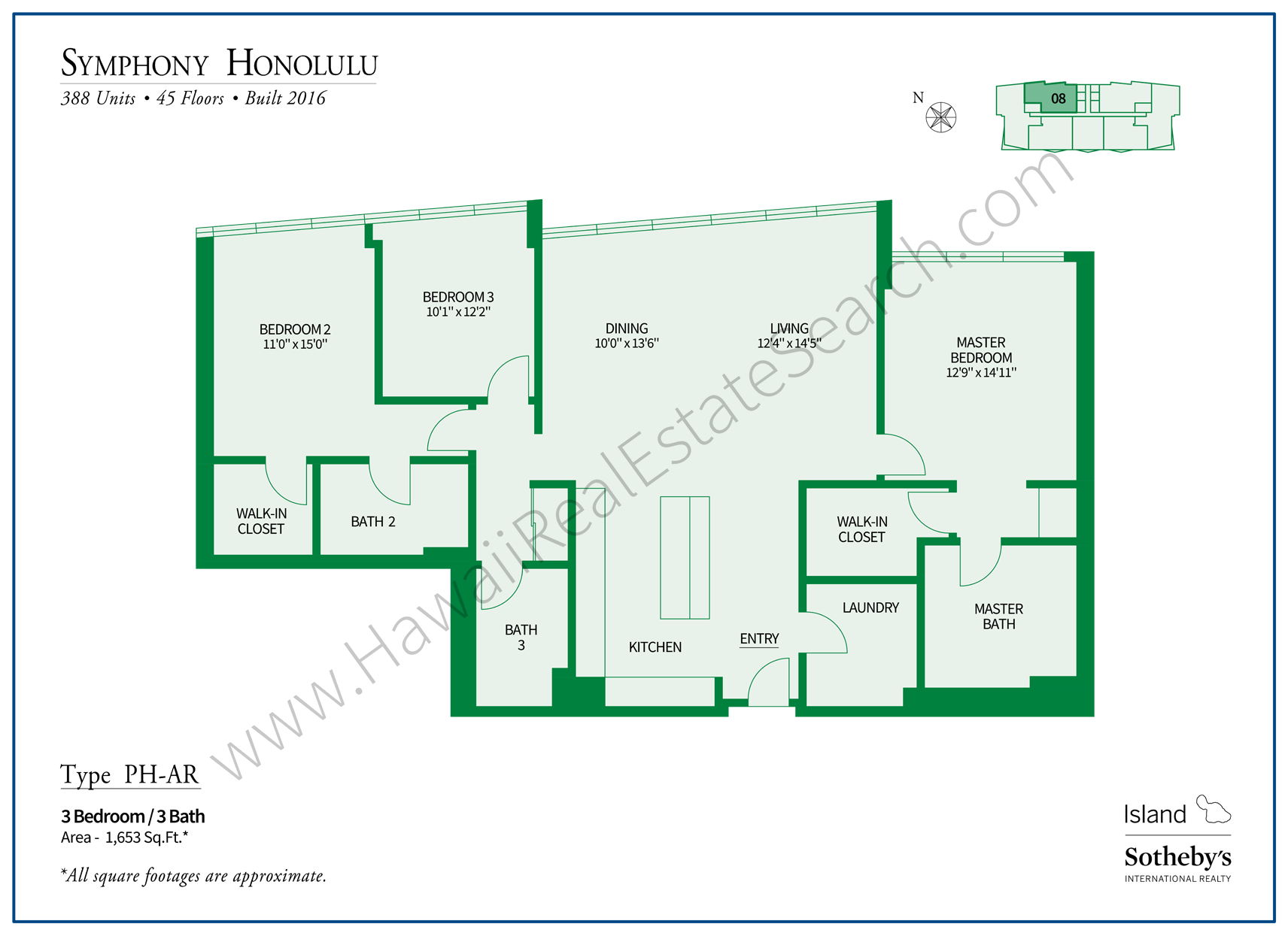 Symphony Honolulu Penthouse A Floor Plan